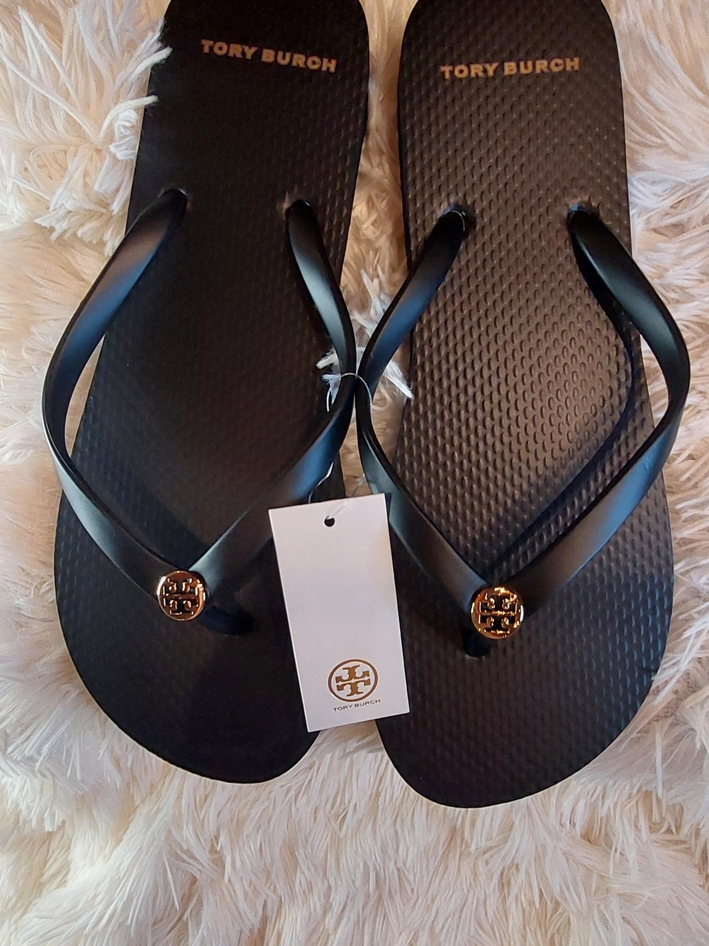 NWT Tory Burch Solid Thin Flip Flops - Perfect Black Size 9 Brand new with tags